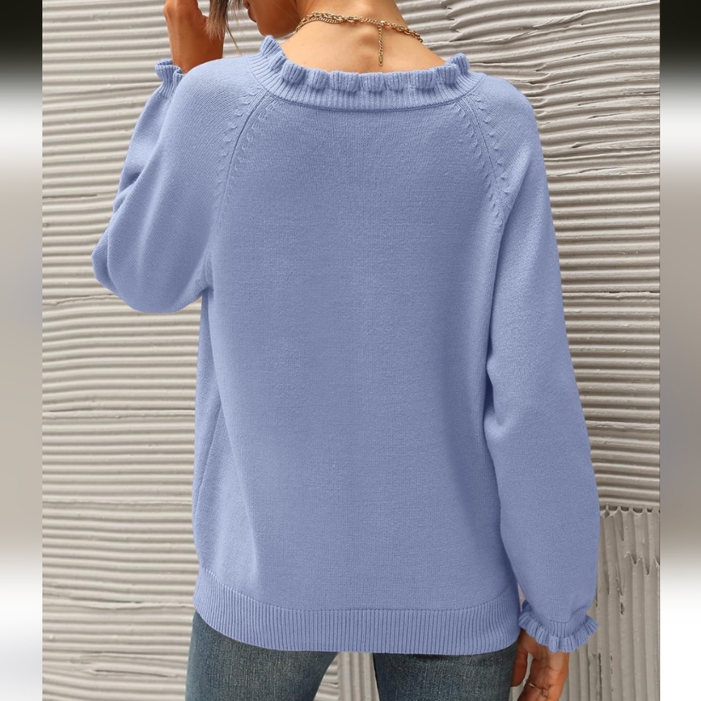 BTFBM Buttoned Ruffled Sweater - Picture 6 of 6